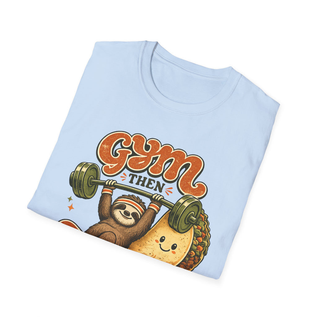 Gym Sloth | Premium Unisex T-Shirt | Gym Then Tacos