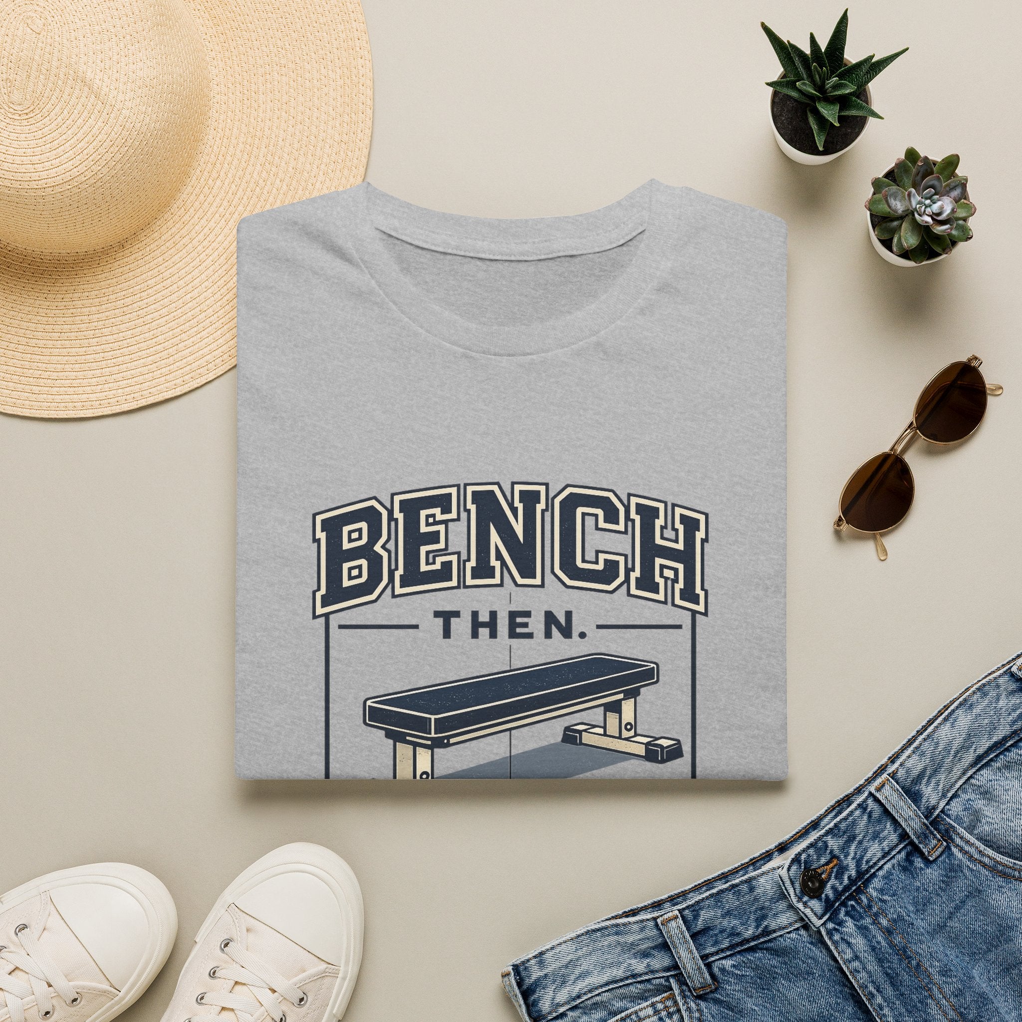 Bench Then Tacos | Premium Unisex T-Shirt | Gym Then Tacos