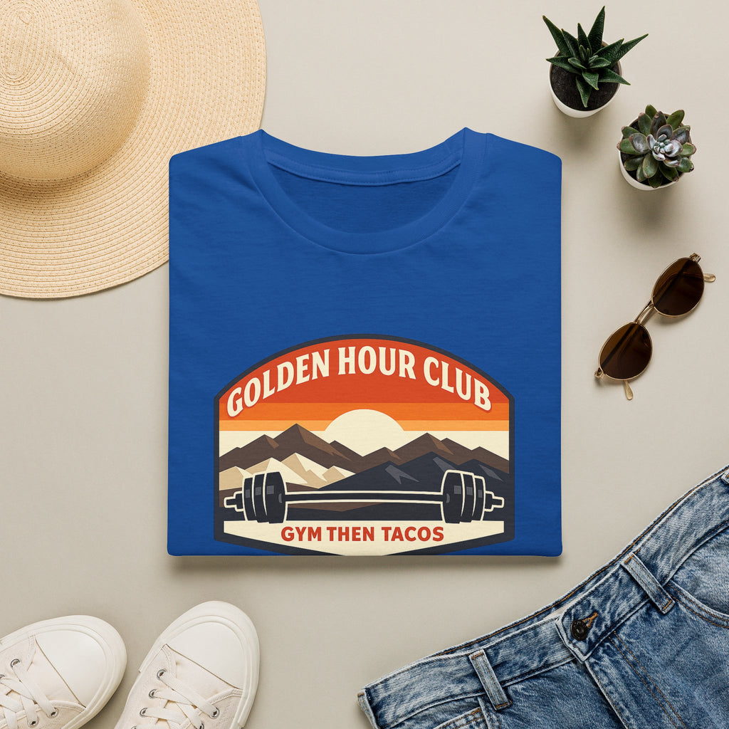 Golden Hour Club | Premium Unisex T-Shirt | Gym Then Tacos