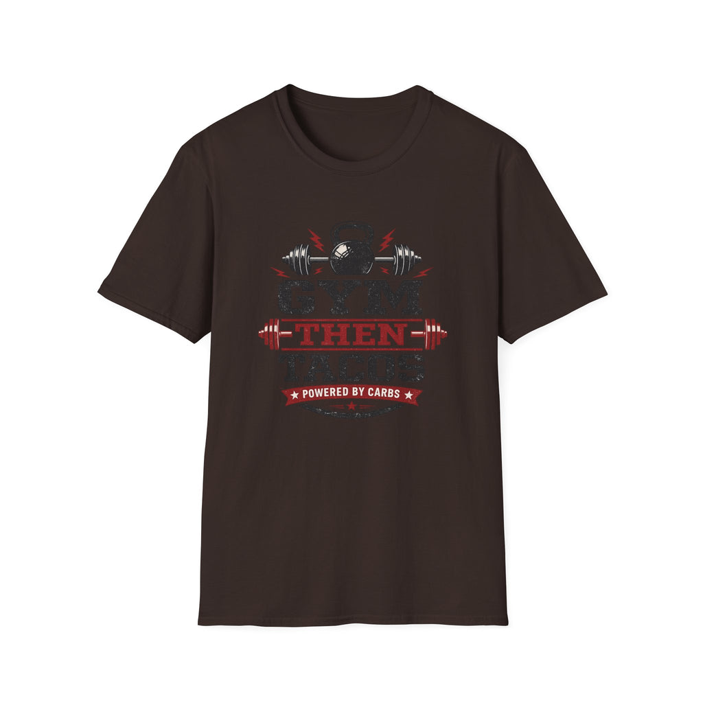 Powered By Carbs | Premium Unisex T-Shirt | Gym Then Tacos