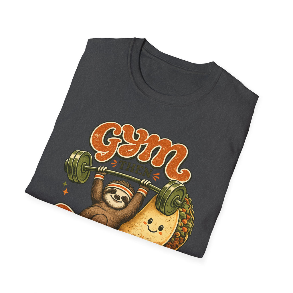 Gym Sloth | Premium Unisex T-Shirt | Gym Then Tacos