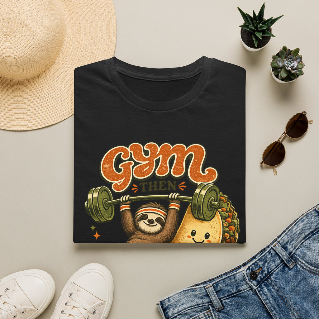 Gym Sloth | Premium Unisex T-Shirt | Gym Then Tacos