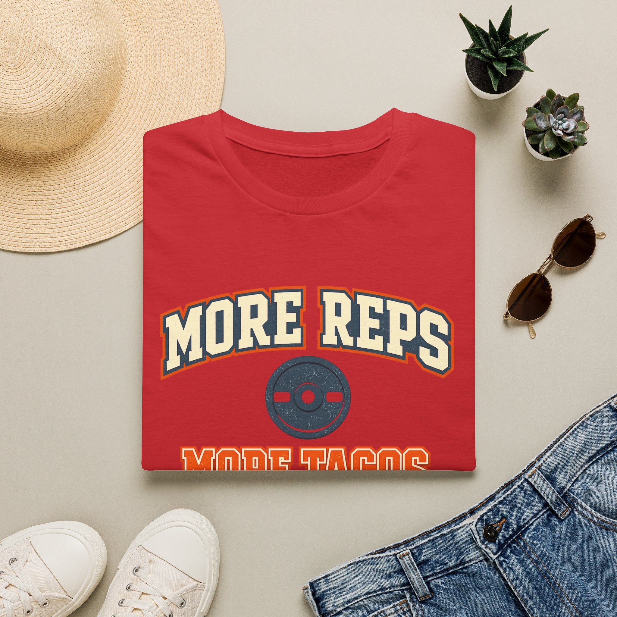More Reps, More Tacos! | Premium Unisex T-Shirt | Gym Then Tacos