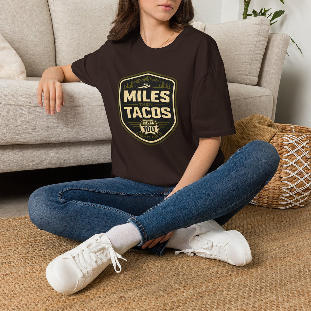 Miles Then Tacos | Premium Unisex T-Shirt | Gym Then Tacos