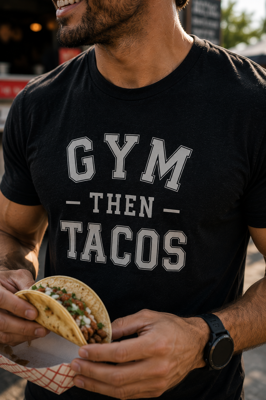The Heritage Tee - Gym Then Tacos