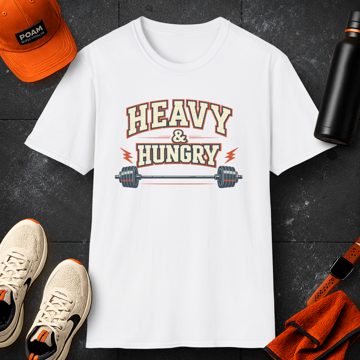 Heavy and Hungry | Premium Unisex T-Shirt | Gym Then Tacos