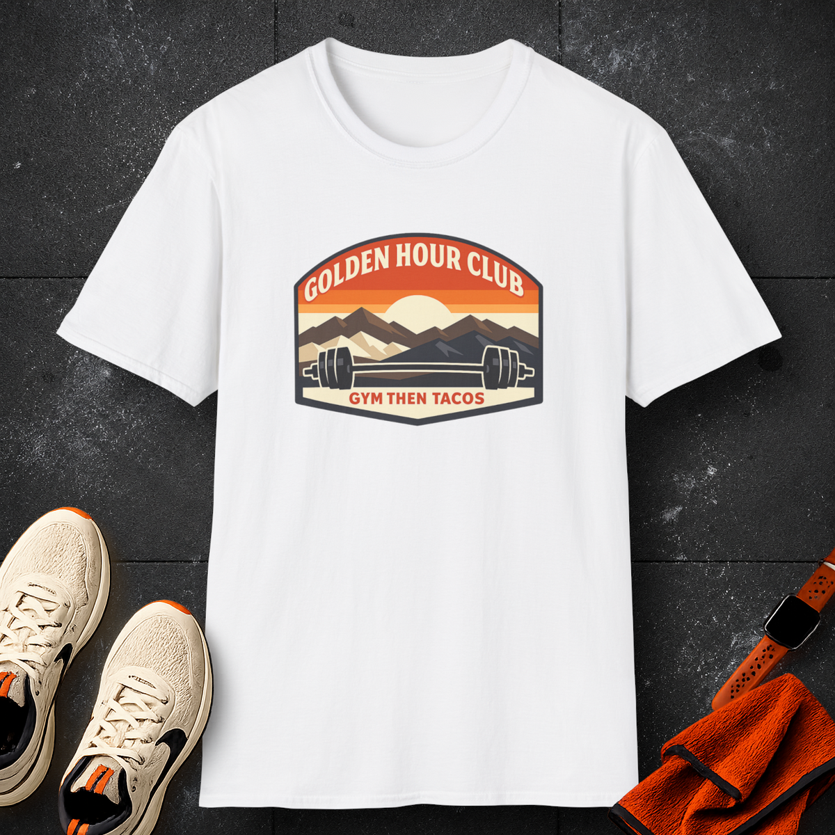 Golden Hour Club | Premium Unisex T-Shirt | Gym Then Tacos