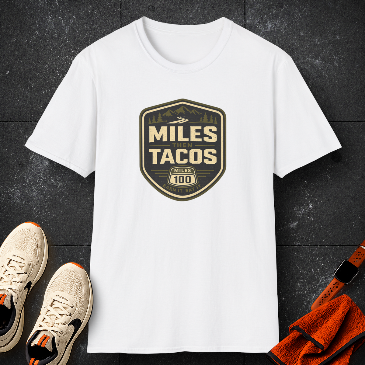 Miles Then Tacos | Premium Unisex T-Shirt | Gym Then Tacos