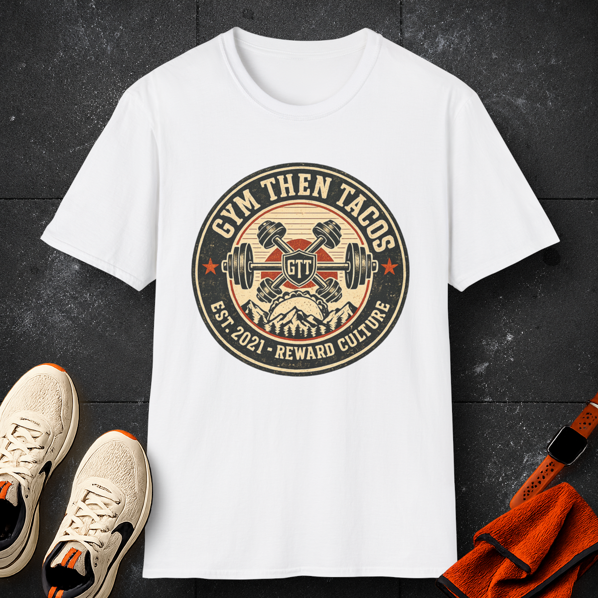 GTT Badge | Premium Unisex T-Shirt | Gym Then Tacos