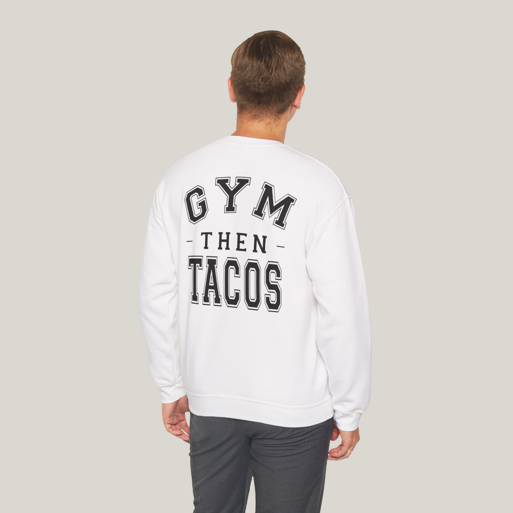 The Heritage Crewneck - Back Print | Gym Then Tacos
