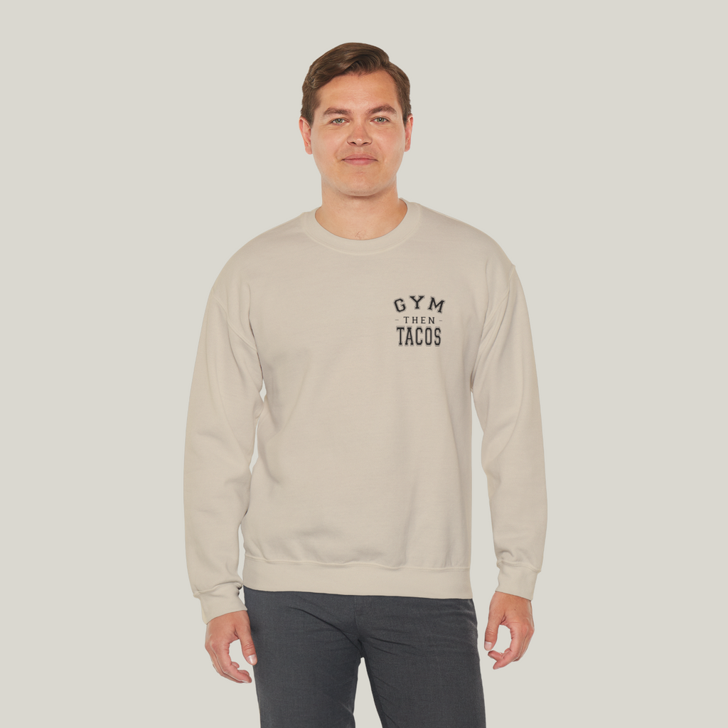 The Heritage Crewneck - Back Print | Gym Then Tacos