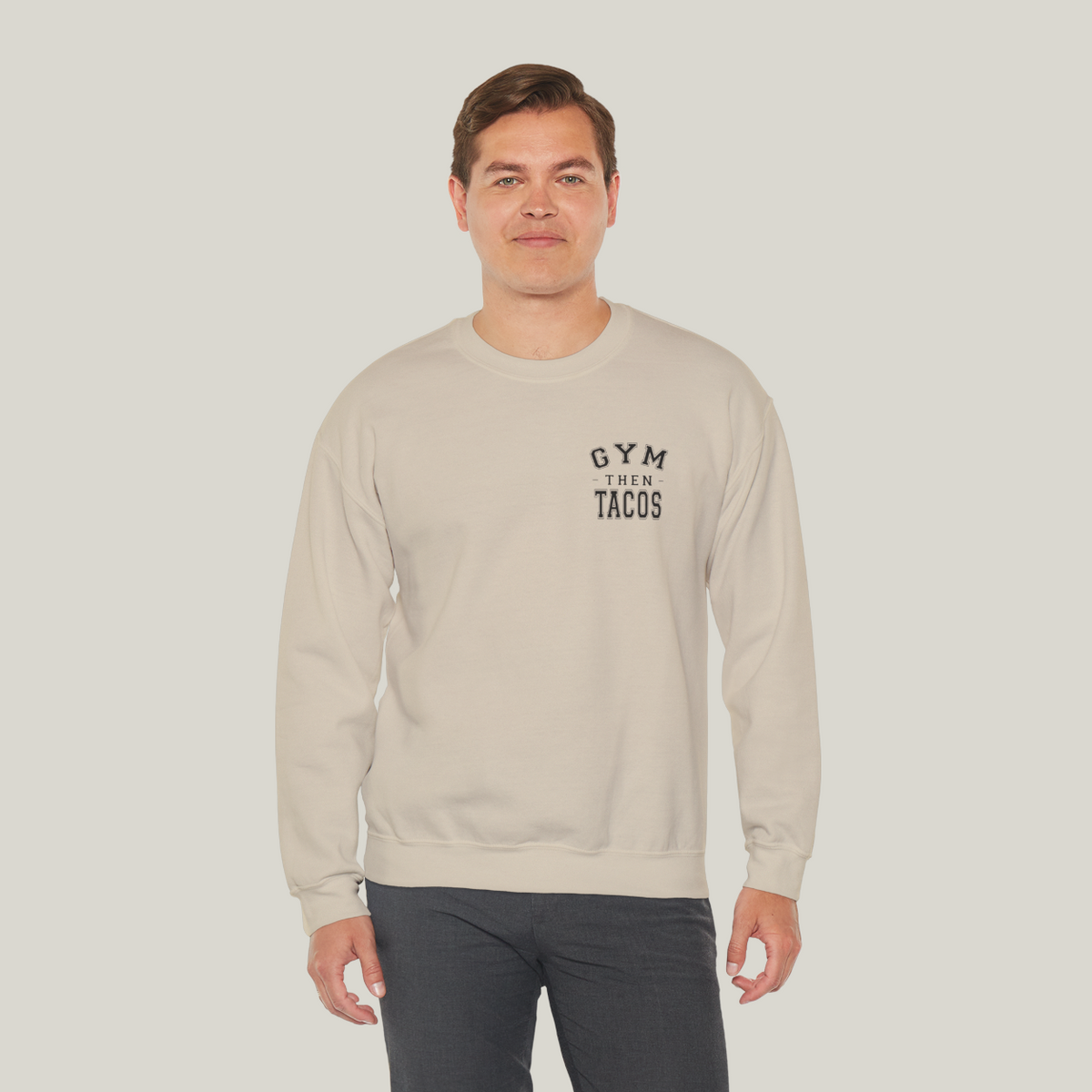The Heritage Crewneck - Back Print | Gym Then Tacos