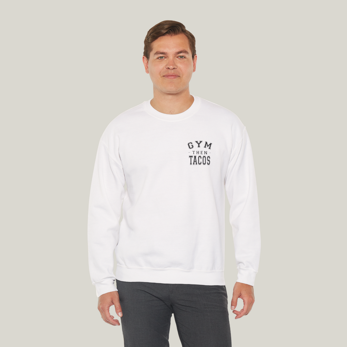 The Heritage Crewneck - Back Print | Gym Then Tacos