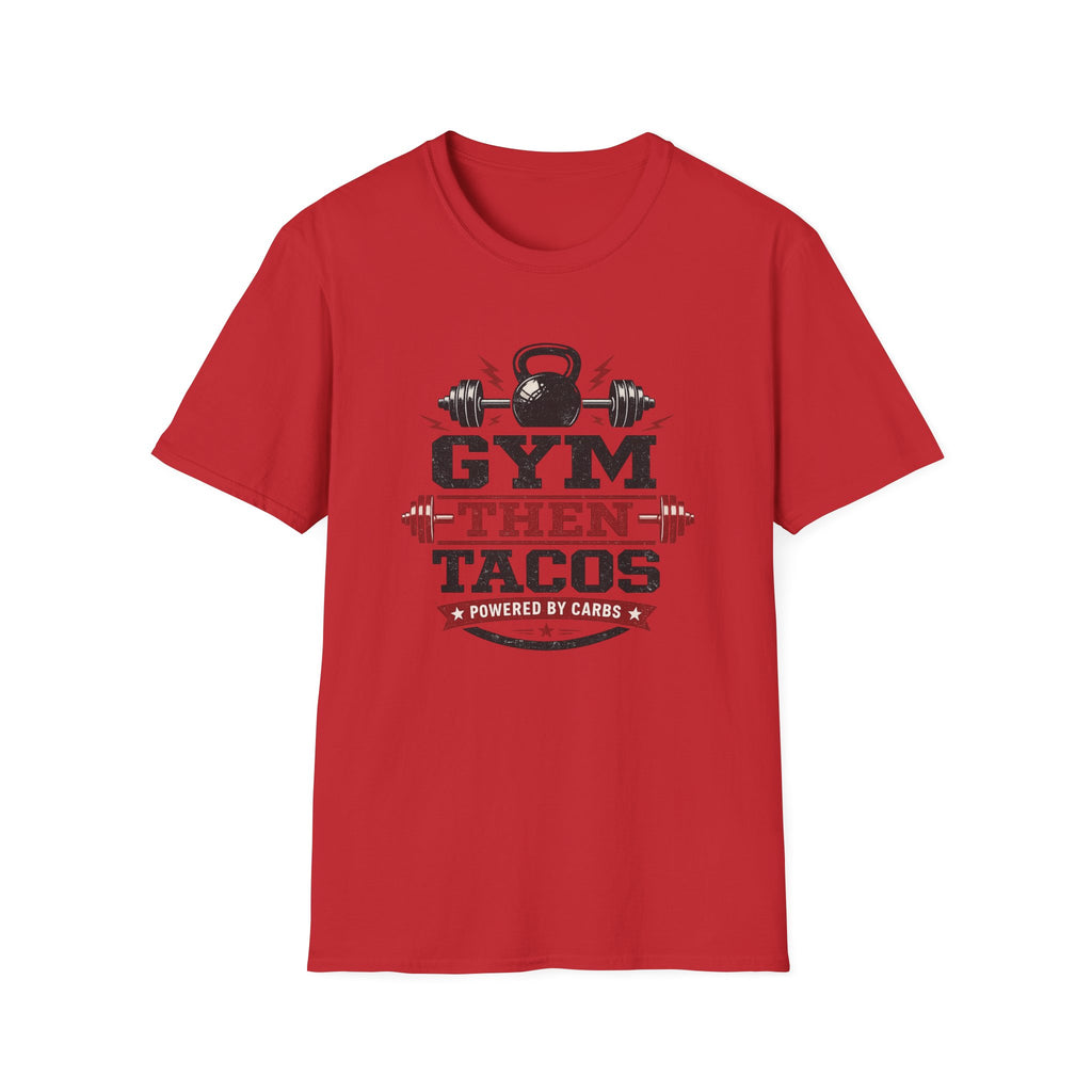 Powered By Carbs | Premium Unisex T-Shirt | Gym Then Tacos