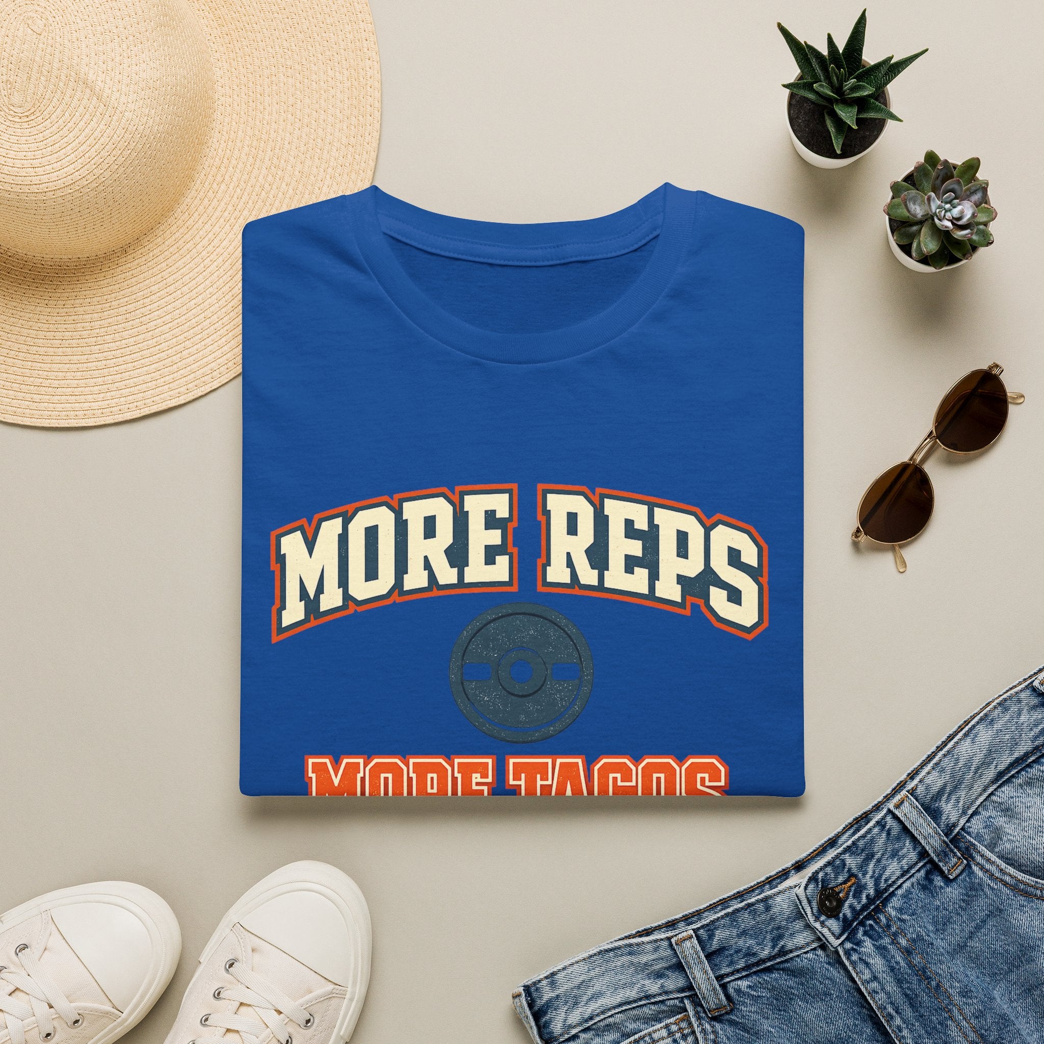 More Reps, More Tacos! | Premium Unisex T-Shirt | Gym Then Tacos