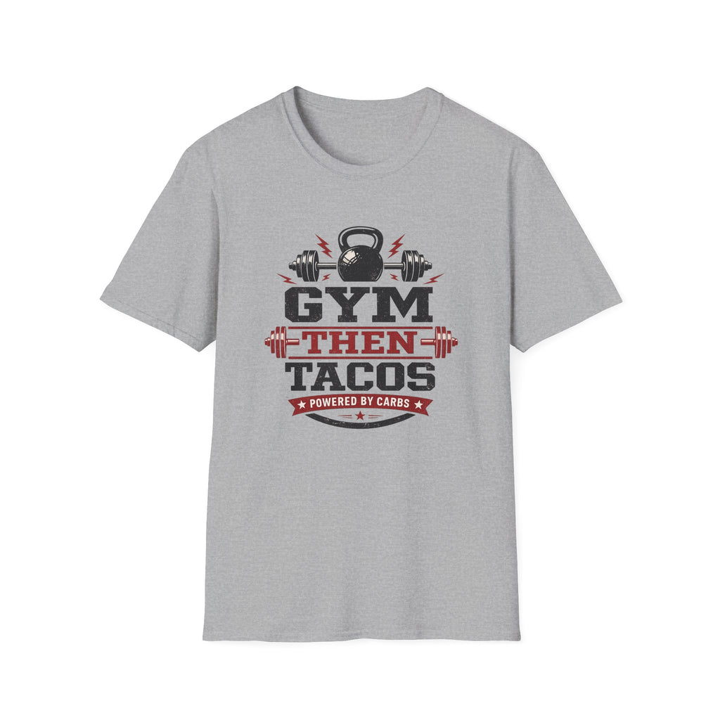 Powered By Carbs | Premium Unisex T-Shirt | Gym Then Tacos