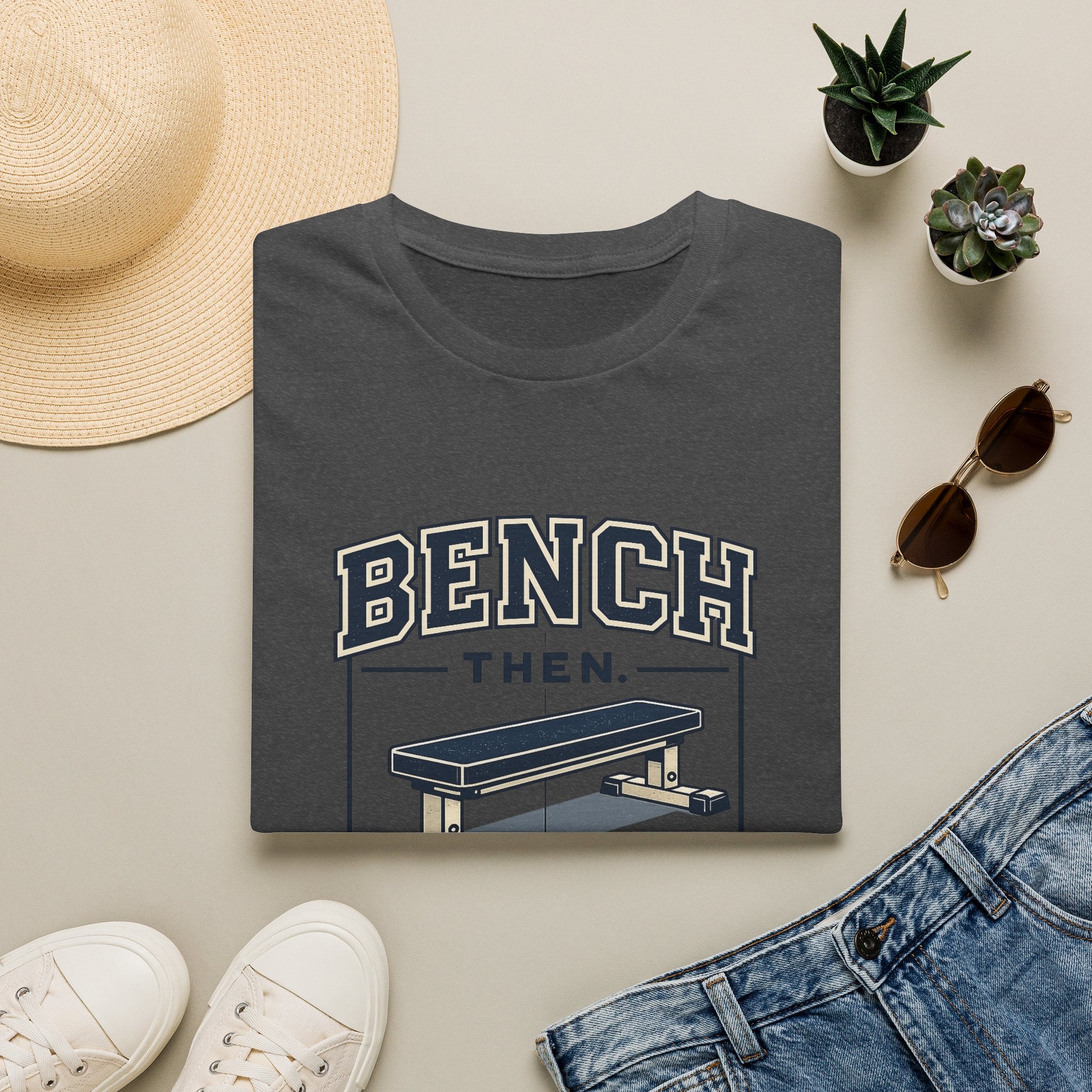 Bench Then Tacos | Premium Unisex T-Shirt | Gym Then Tacos
