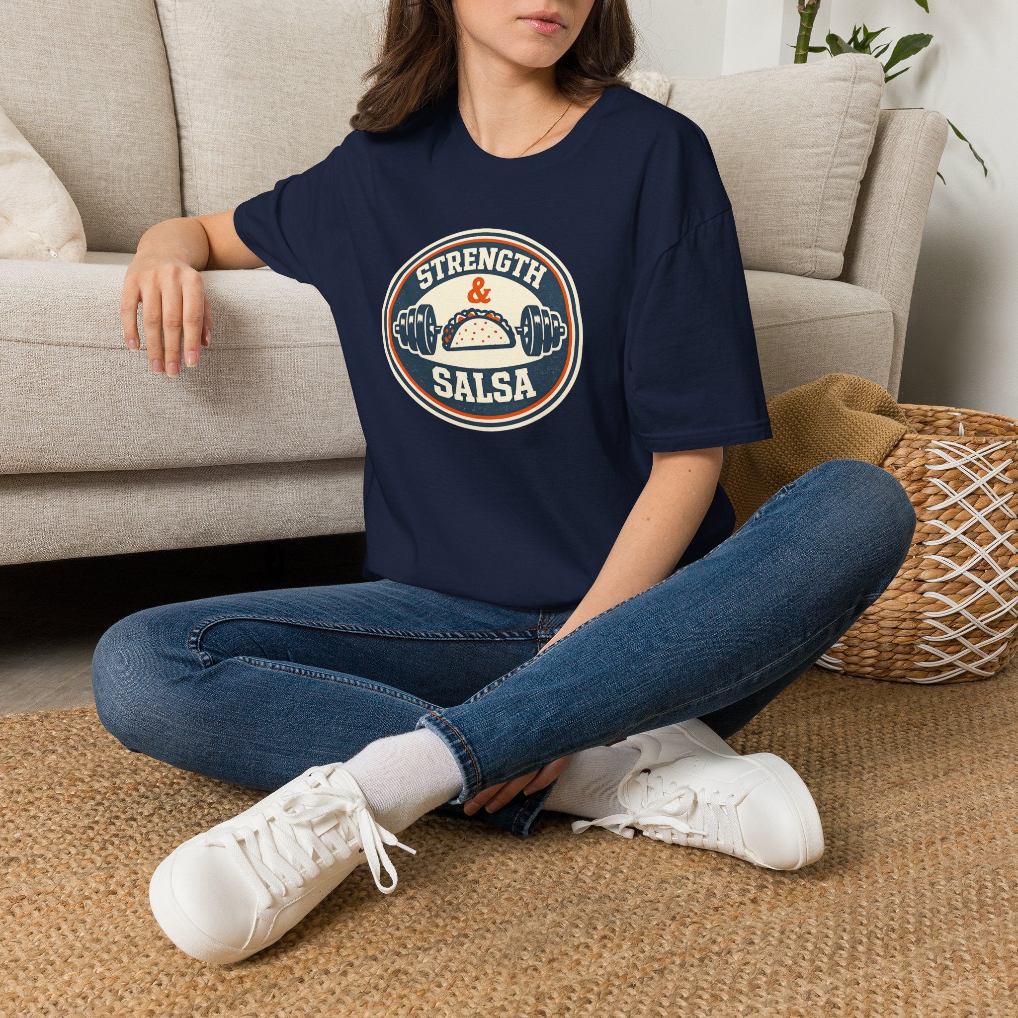 Strength & Salsa | Premium Unisex T-Shirt | Gym Then Tacos