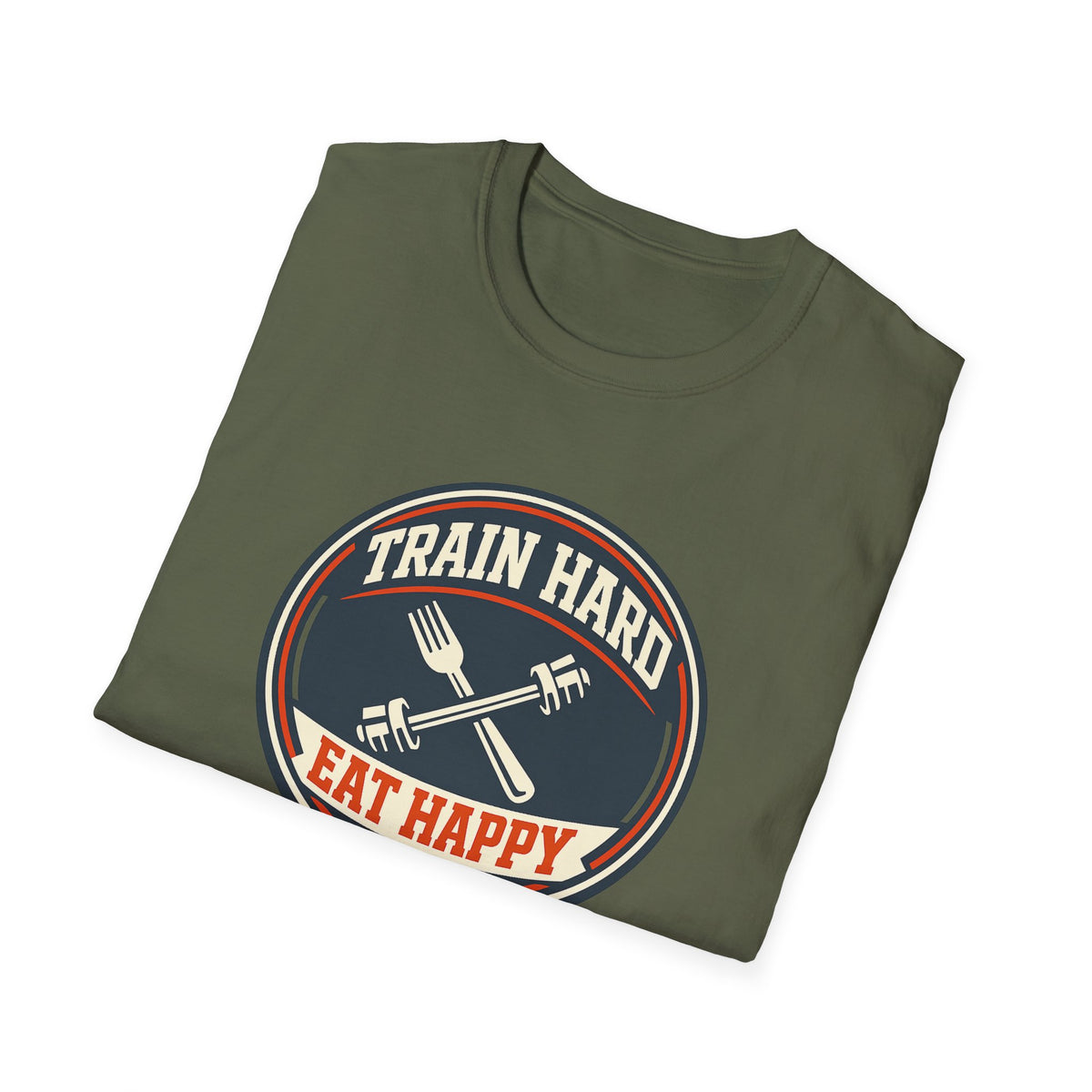 Train Hard. Eat Happy. | Premium Unisex T-Shirt | Gym Then Tacos