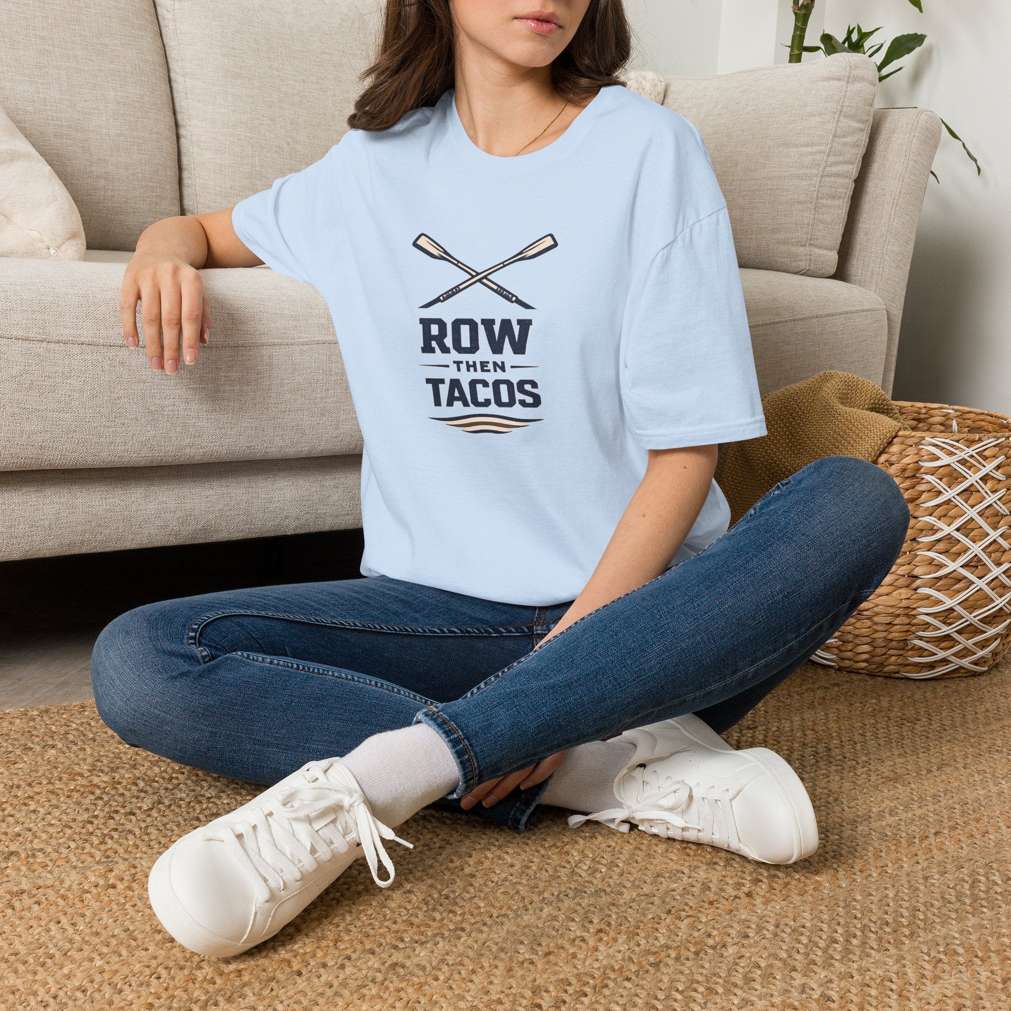 Row Then Tacos | Premium Unisex T-Shirt | Gym Then Tacos