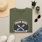 Train Hard. Eat Happy. | Premium Unisex T-Shirt | Gym Then Tacos