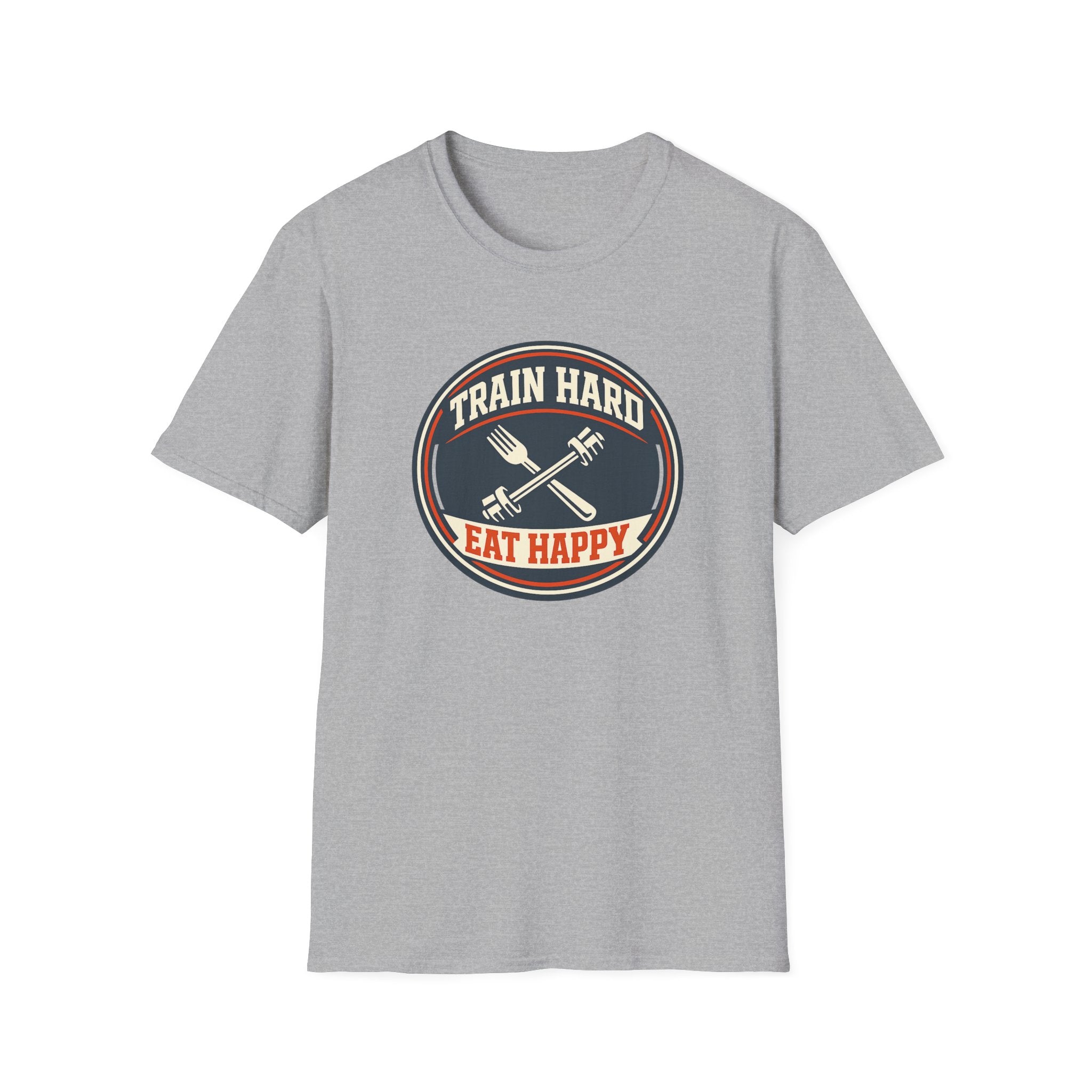 Train Hard. Eat Happy. | Premium Unisex T-Shirt | Gym Then Tacos