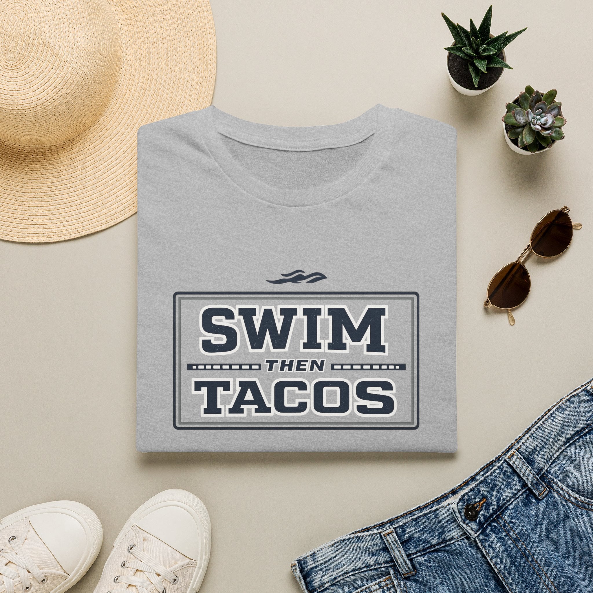 Swim Then Tacos | Premium Unisex T-Shirt | Gym Then Tacos