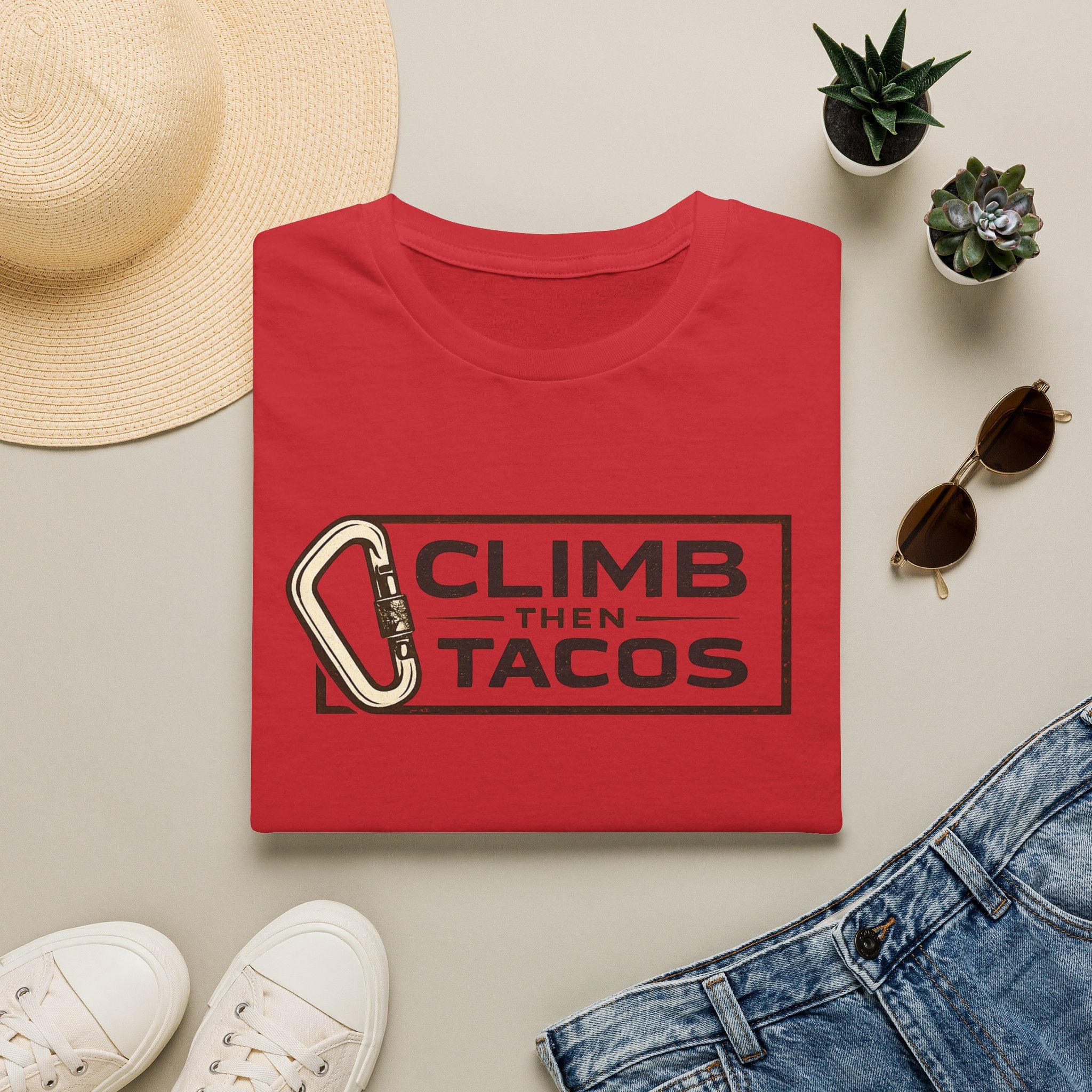 Climb Then Tacos | Premium Unisex T-Shirt | Gym Then Tacos
