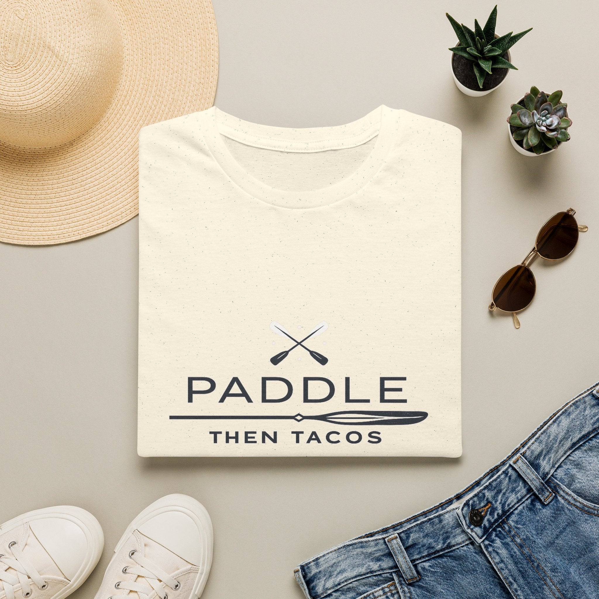 Paddle Then Tacos | Premium Unisex T-Shirt | Gym Then Tacos