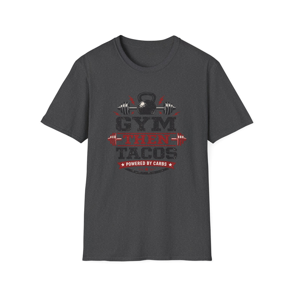 Powered By Carbs | Premium Unisex T-Shirt | Gym Then Tacos
