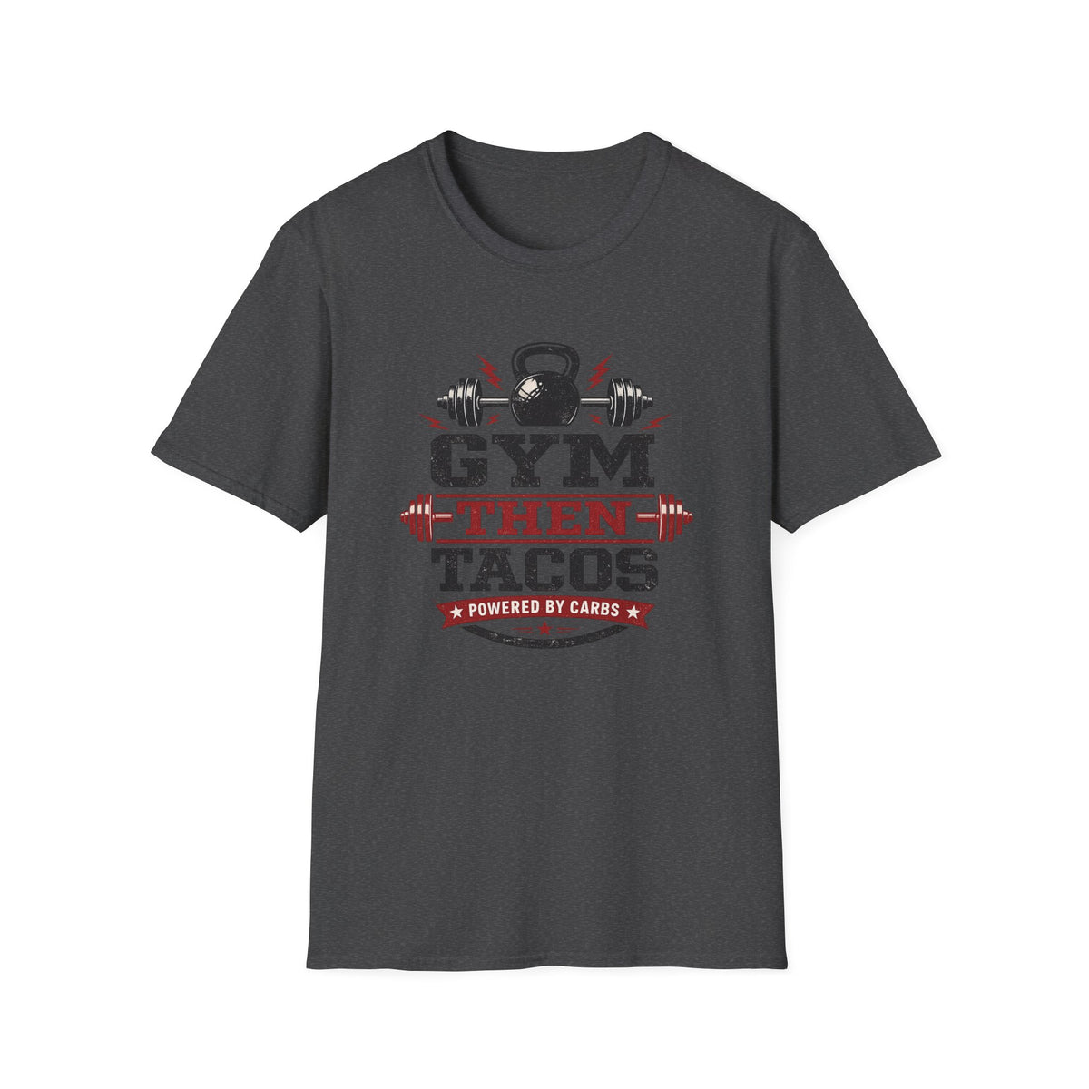 Powered By Carbs | Premium Unisex T-Shirt | Gym Then Tacos