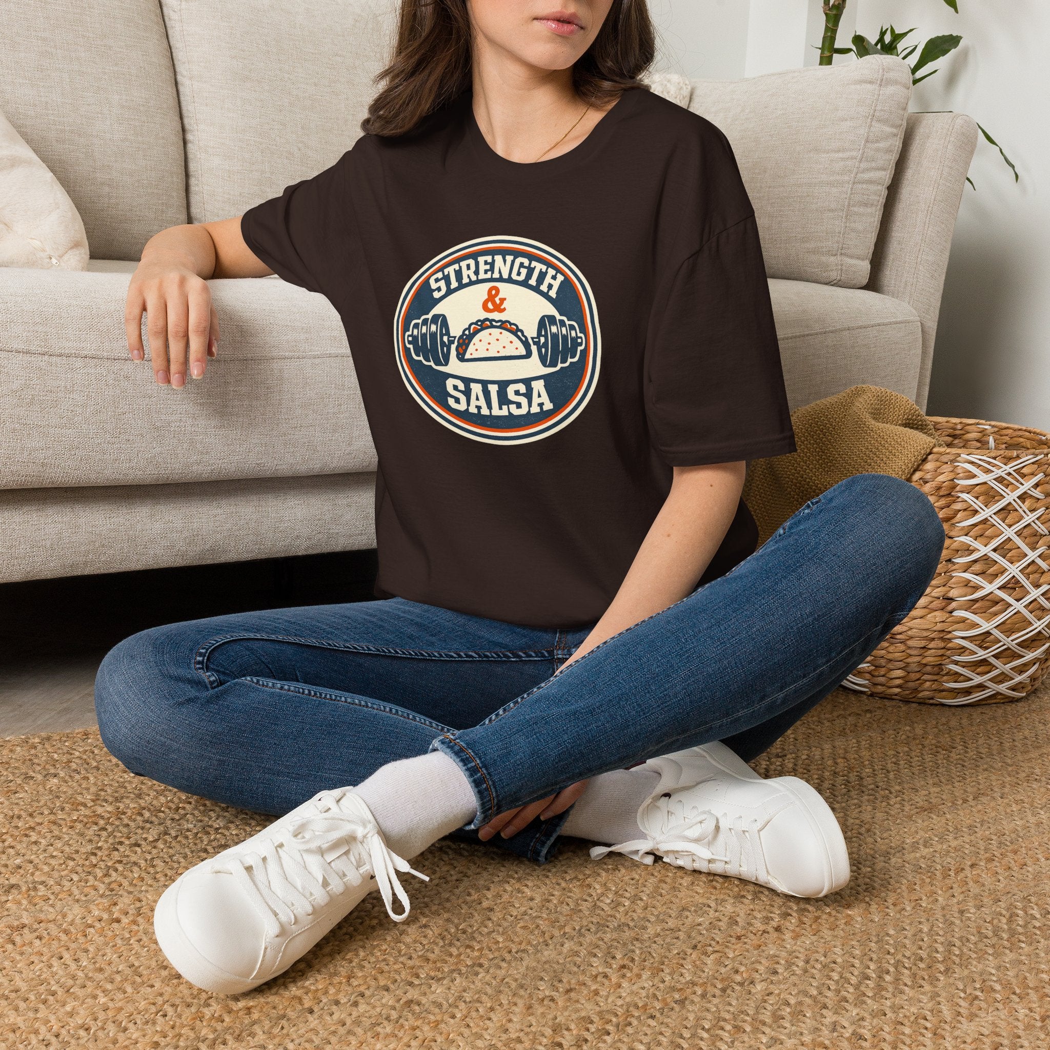 Strength & Salsa | Premium Unisex T-Shirt | Gym Then Tacos