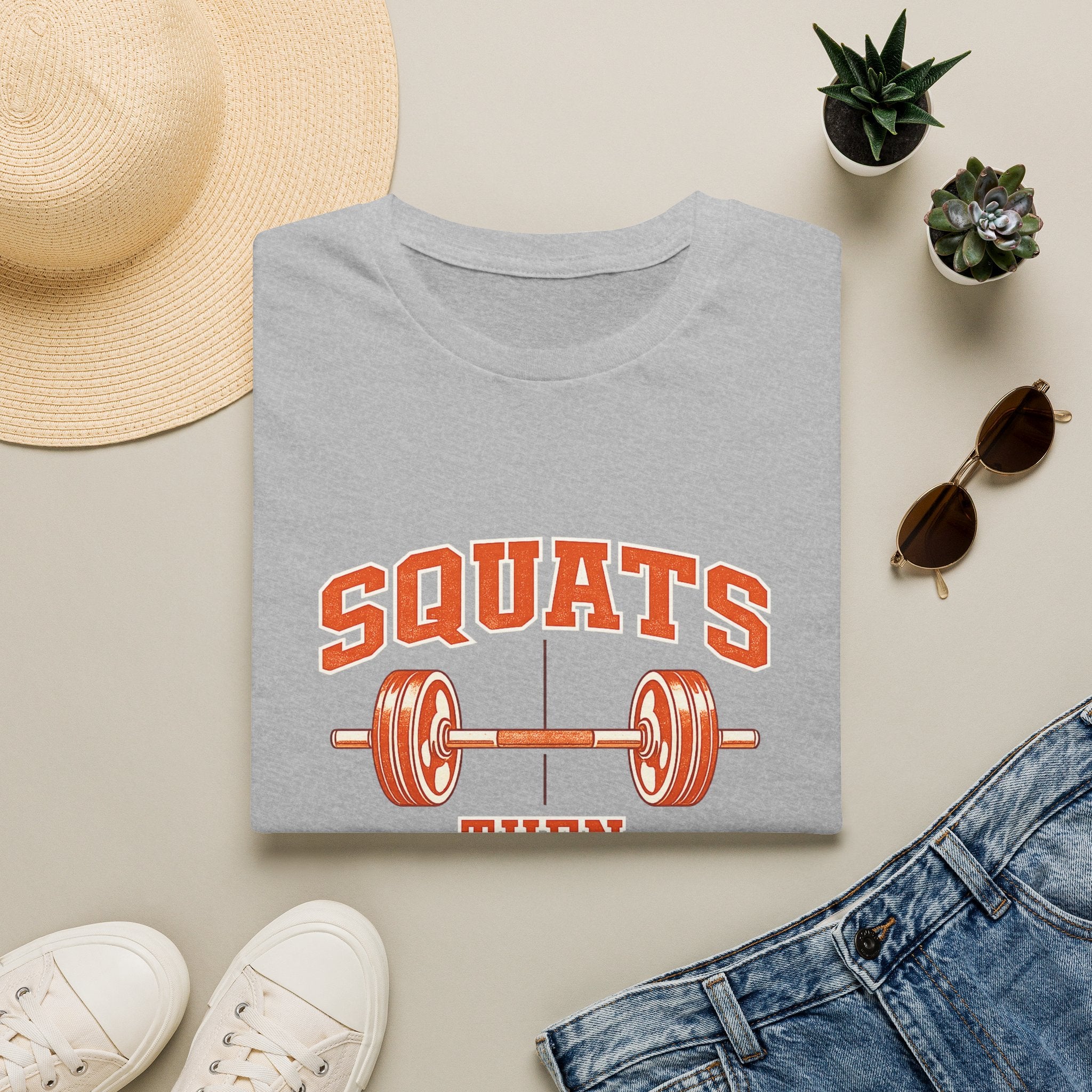 Squats Then Tacos | Premium Unisex T-Shirt | Gym Then Tacos
