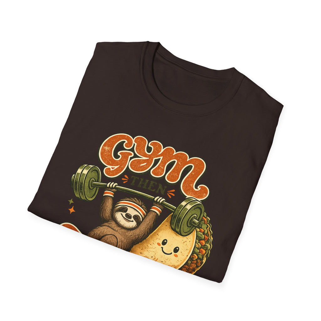 Gym Sloth | Premium Unisex T-Shirt | Gym Then Tacos