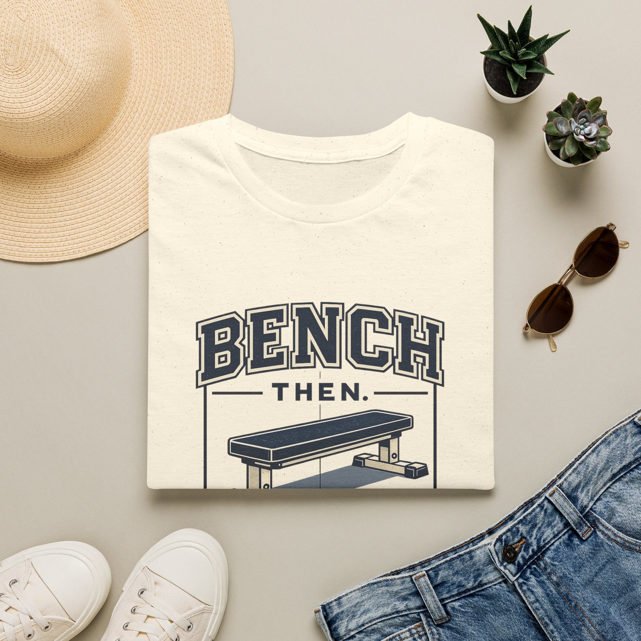 Bench Then Tacos | Premium Unisex T-Shirt | Gym Then Tacos