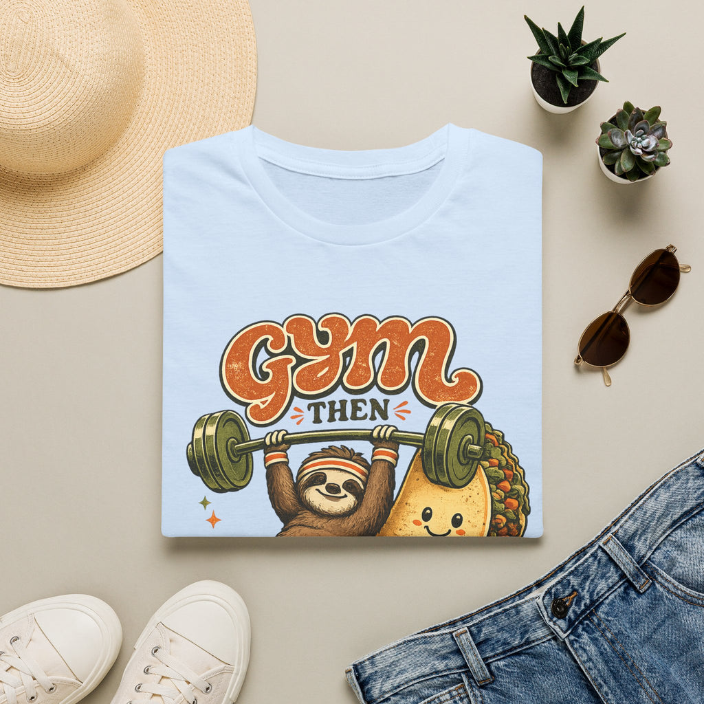 Gym Sloth | Premium Unisex T-Shirt | Gym Then Tacos