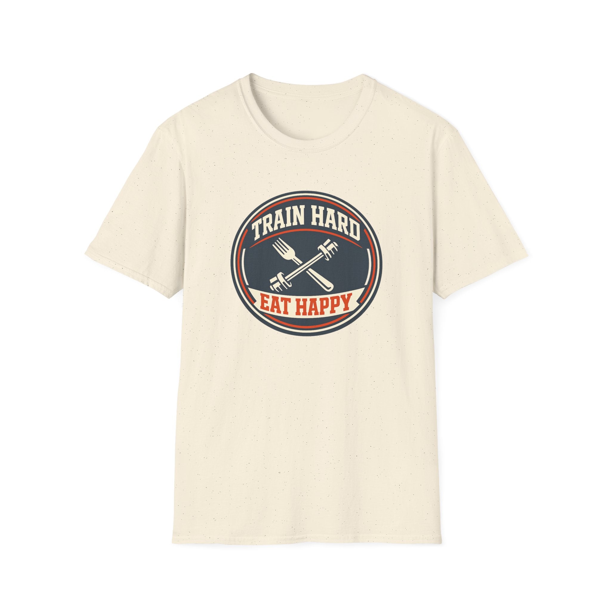 Train Hard. Eat Happy. | Premium Unisex T-Shirt | Gym Then Tacos