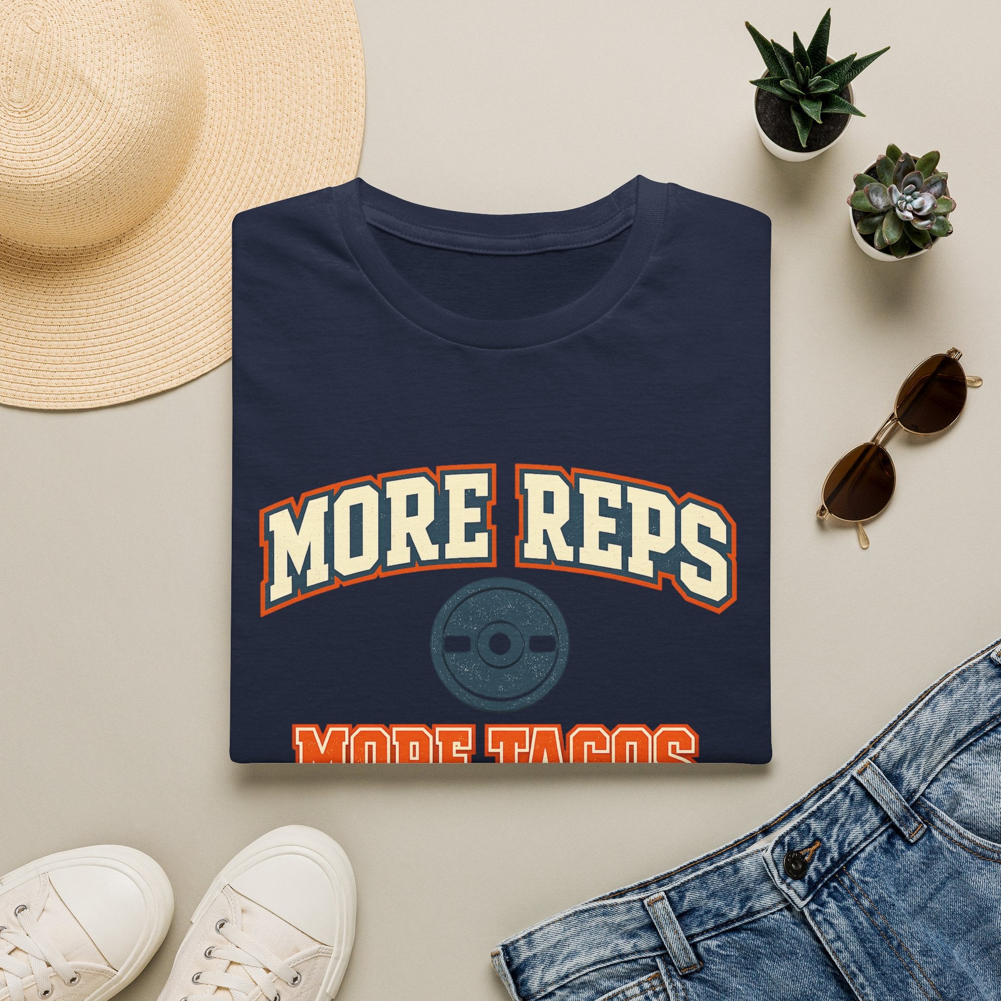More Reps, More Tacos! | Premium Unisex T-Shirt | Gym Then Tacos