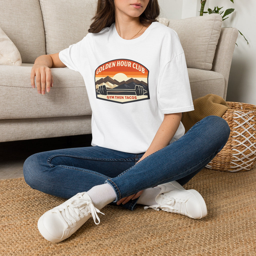 Golden Hour Club | Premium Unisex T-Shirt | Gym Then Tacos
