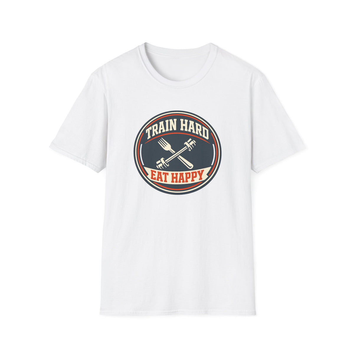 Train Hard. Eat Happy. | Premium Unisex T-Shirt | Gym Then Tacos