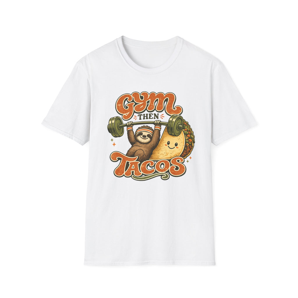 Gym Sloth | Premium Unisex T-Shirt | Gym Then Tacos
