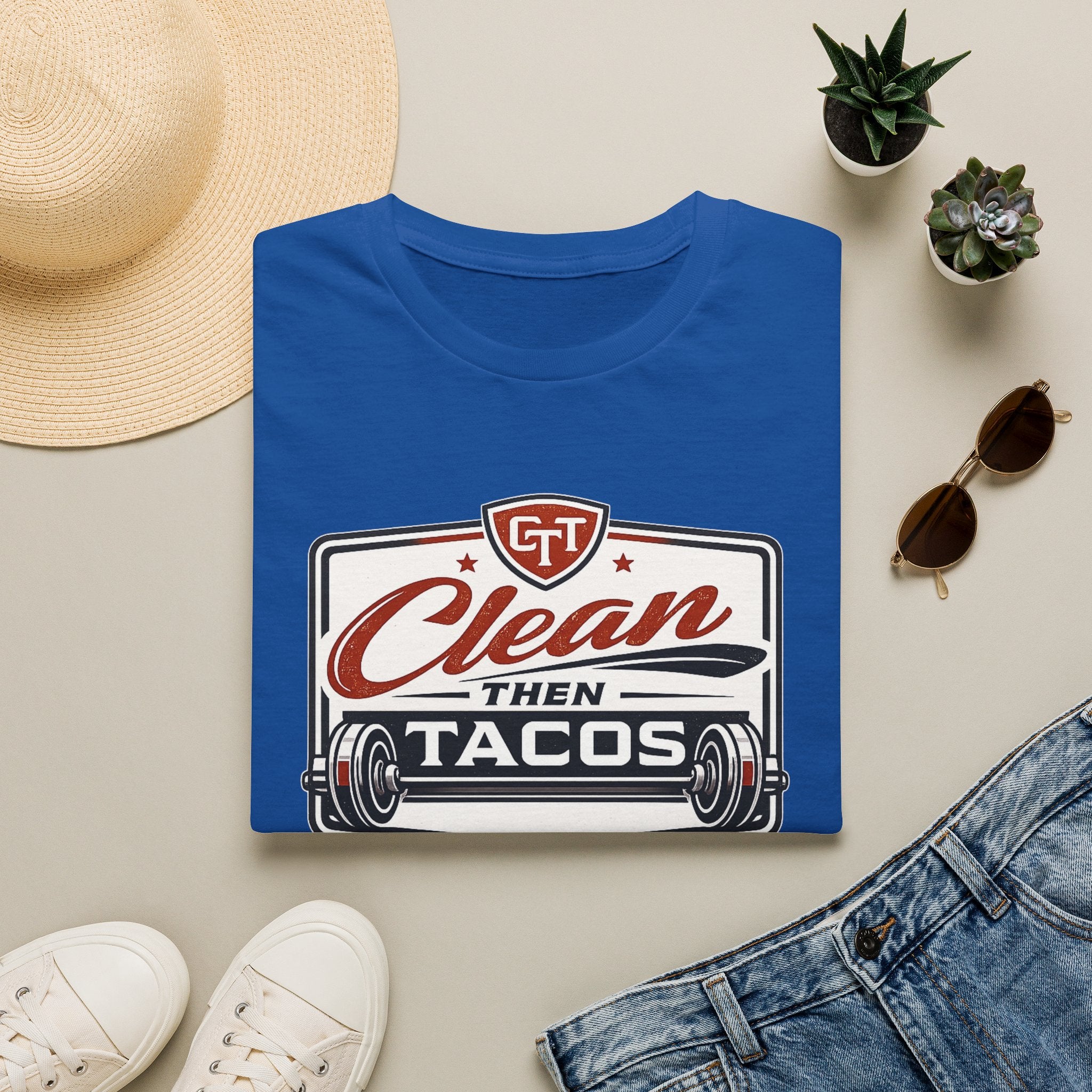 Clean Then Tacos | Premium Unisex T-Shirt | Gym Then Tacos