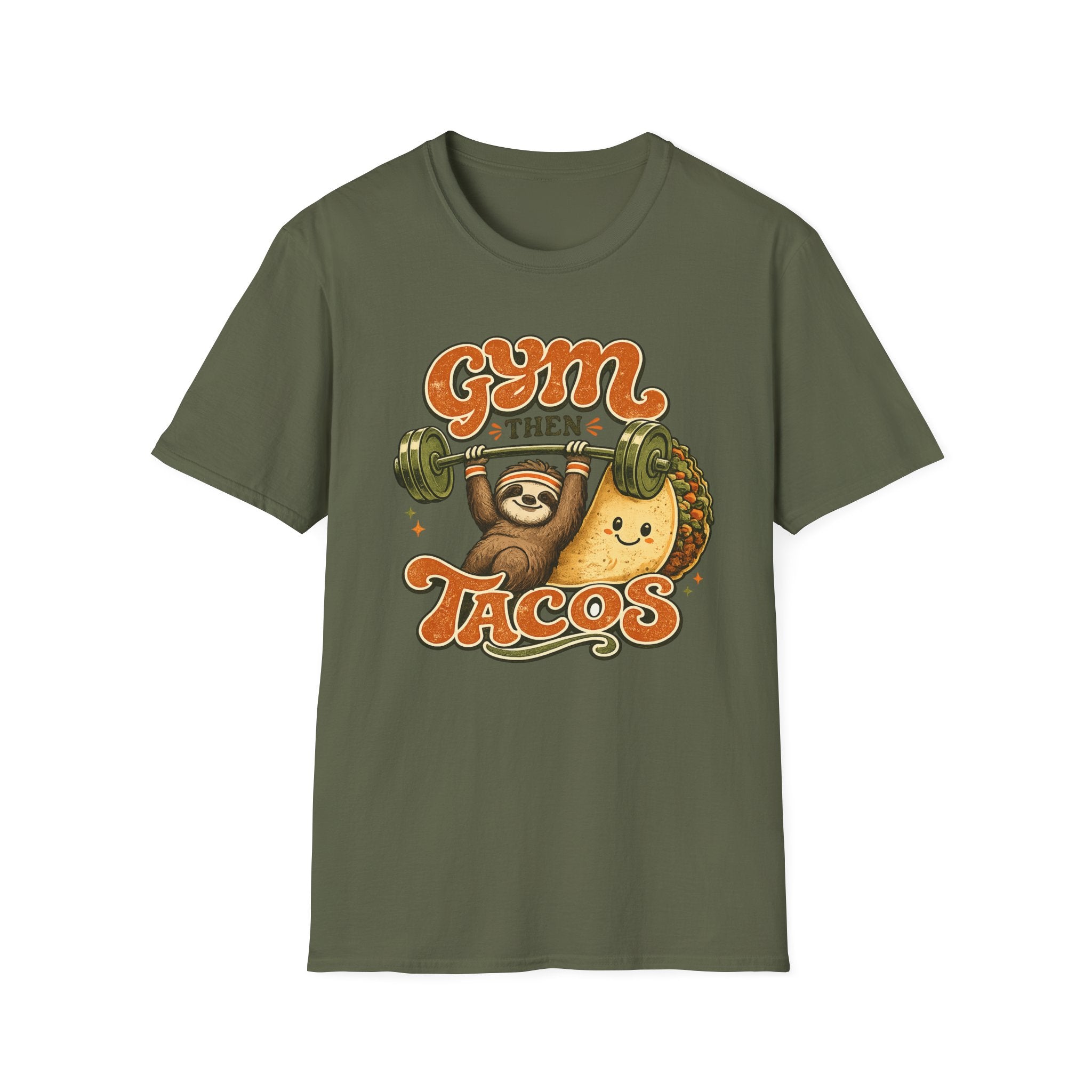 Gym Sloth | Premium Unisex T-Shirt | Gym Then Tacos