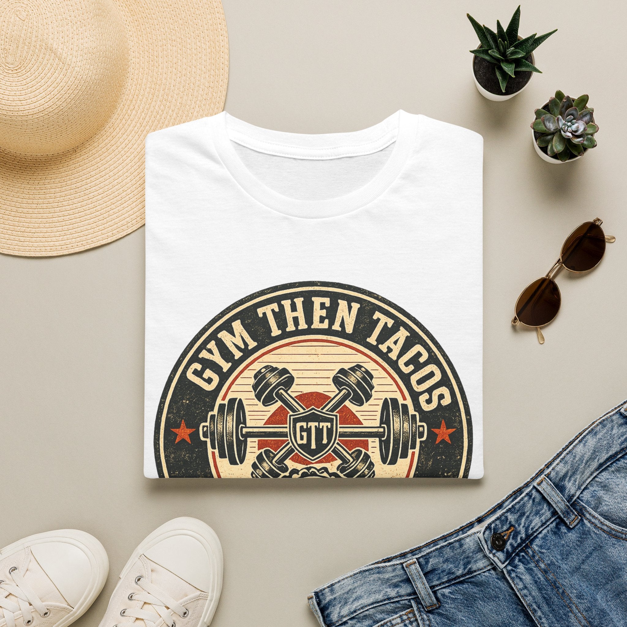 GTT Badge | Premium Unisex T-Shirt | Gym Then Tacos