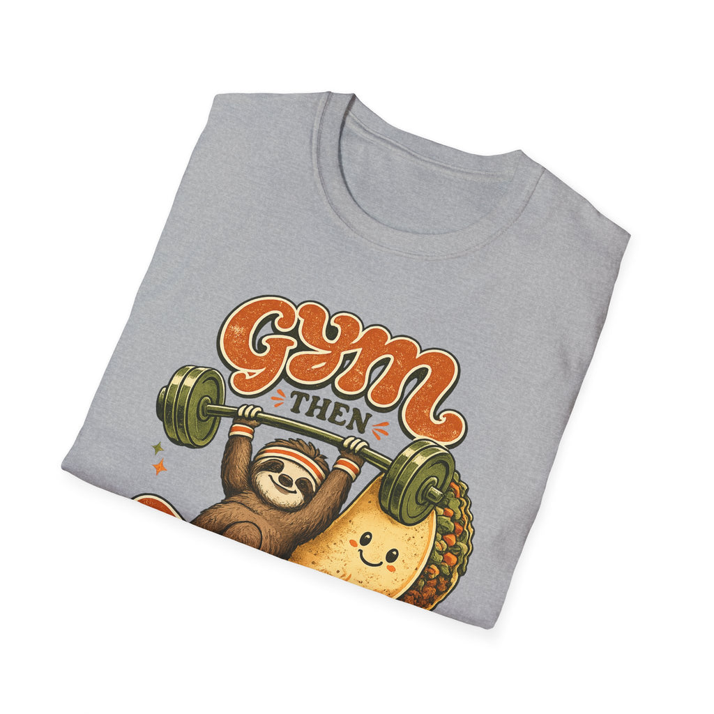 Gym Sloth | Premium Unisex T-Shirt | Gym Then Tacos