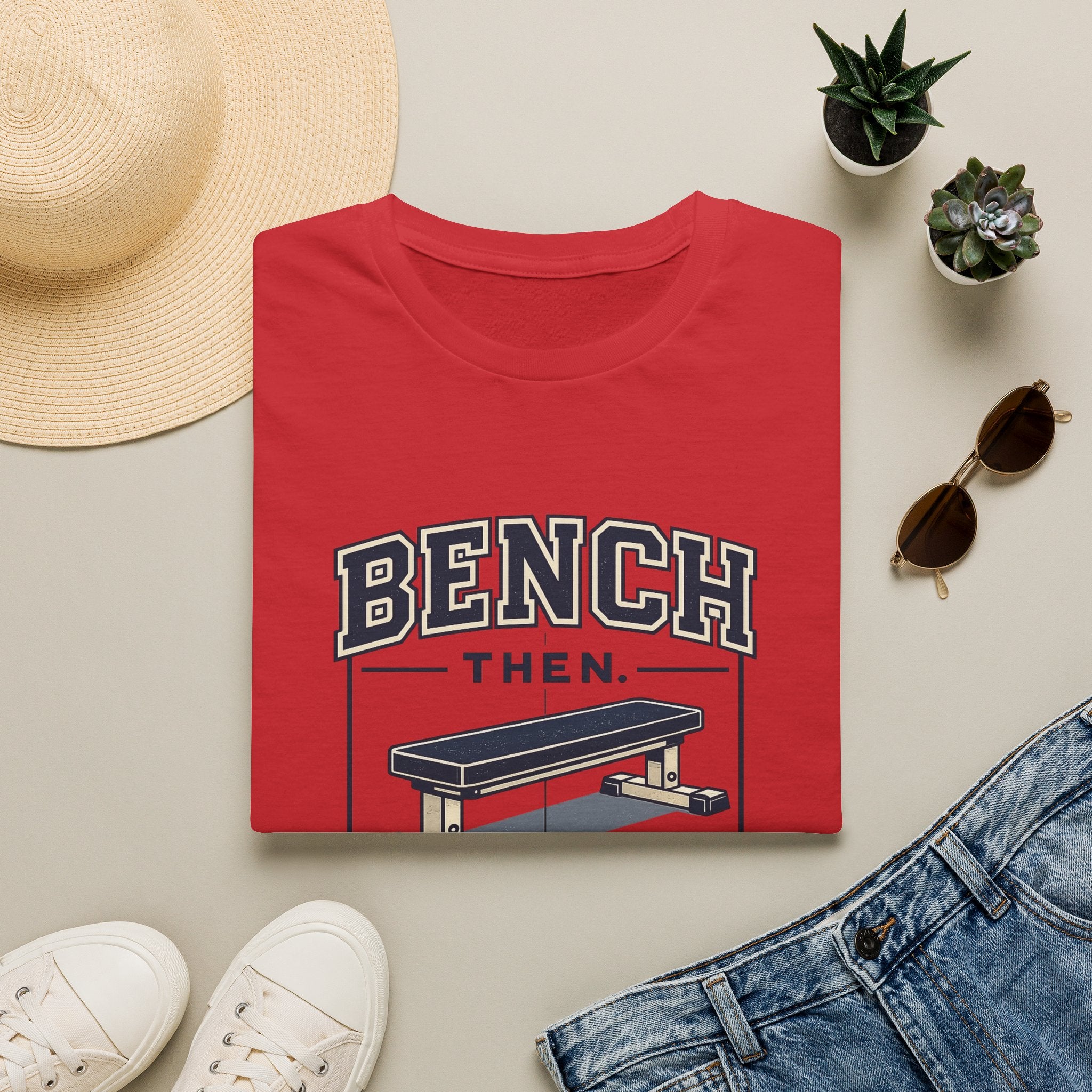 Bench Then Tacos | Premium Unisex T-Shirt | Gym Then Tacos