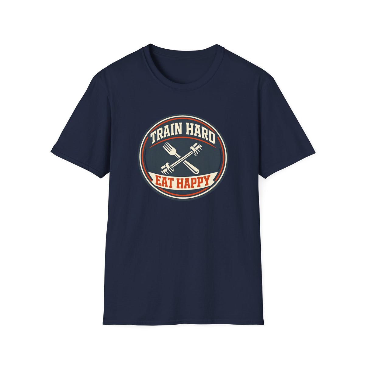 Train Hard. Eat Happy. | Premium Unisex T-Shirt | Gym Then Tacos