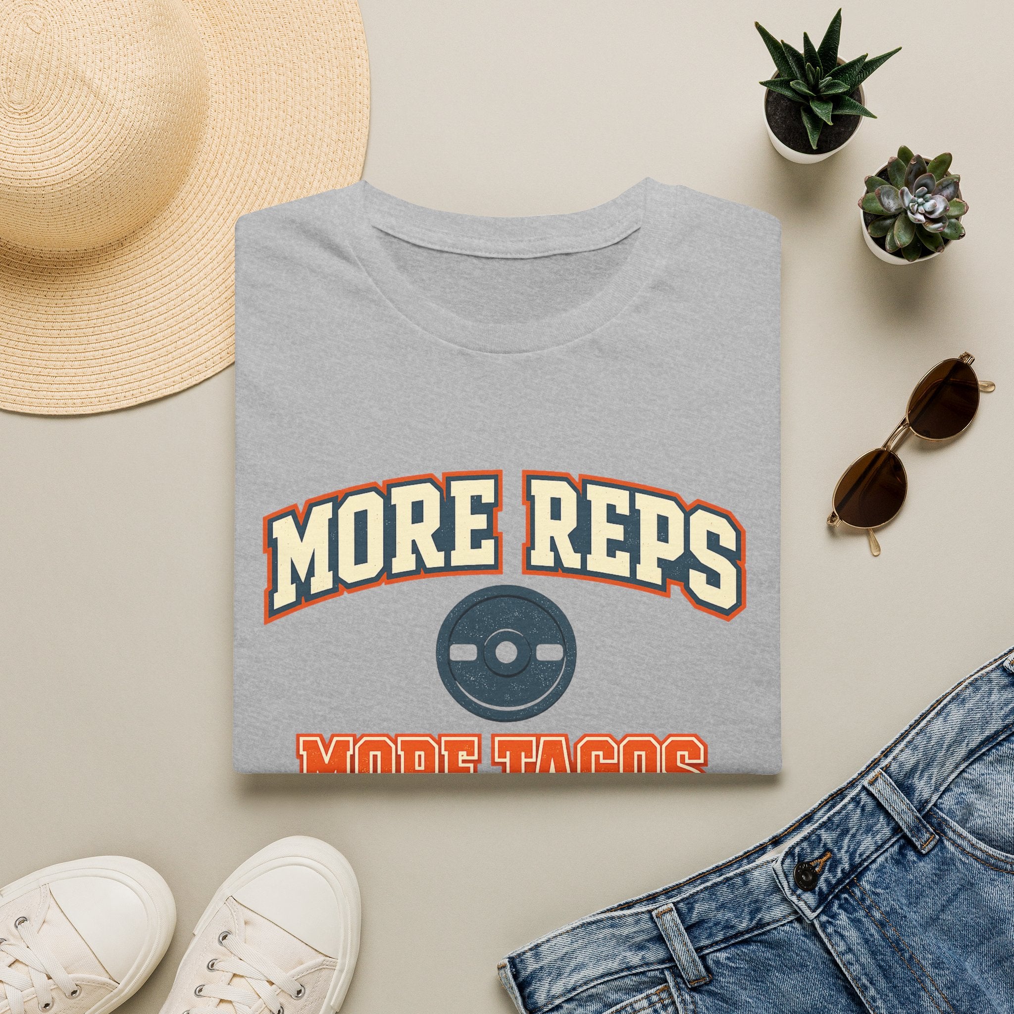 More Reps, More Tacos! | Premium Unisex T-Shirt | Gym Then Tacos