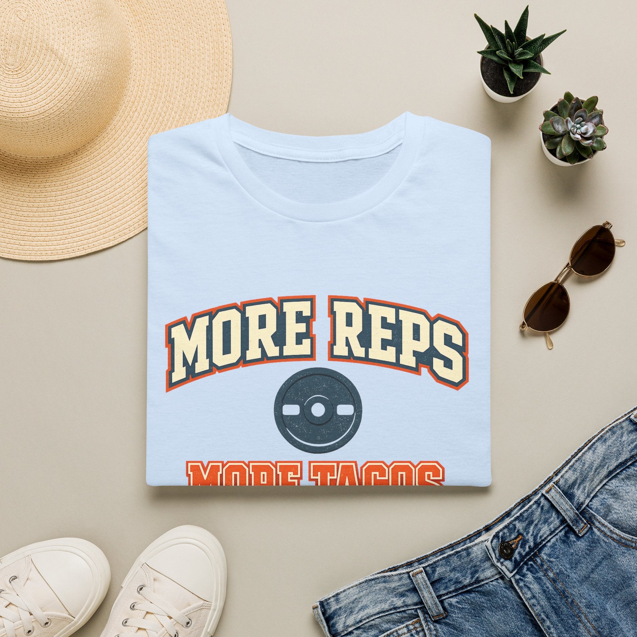 More Reps, More Tacos! | Premium Unisex T-Shirt | Gym Then Tacos