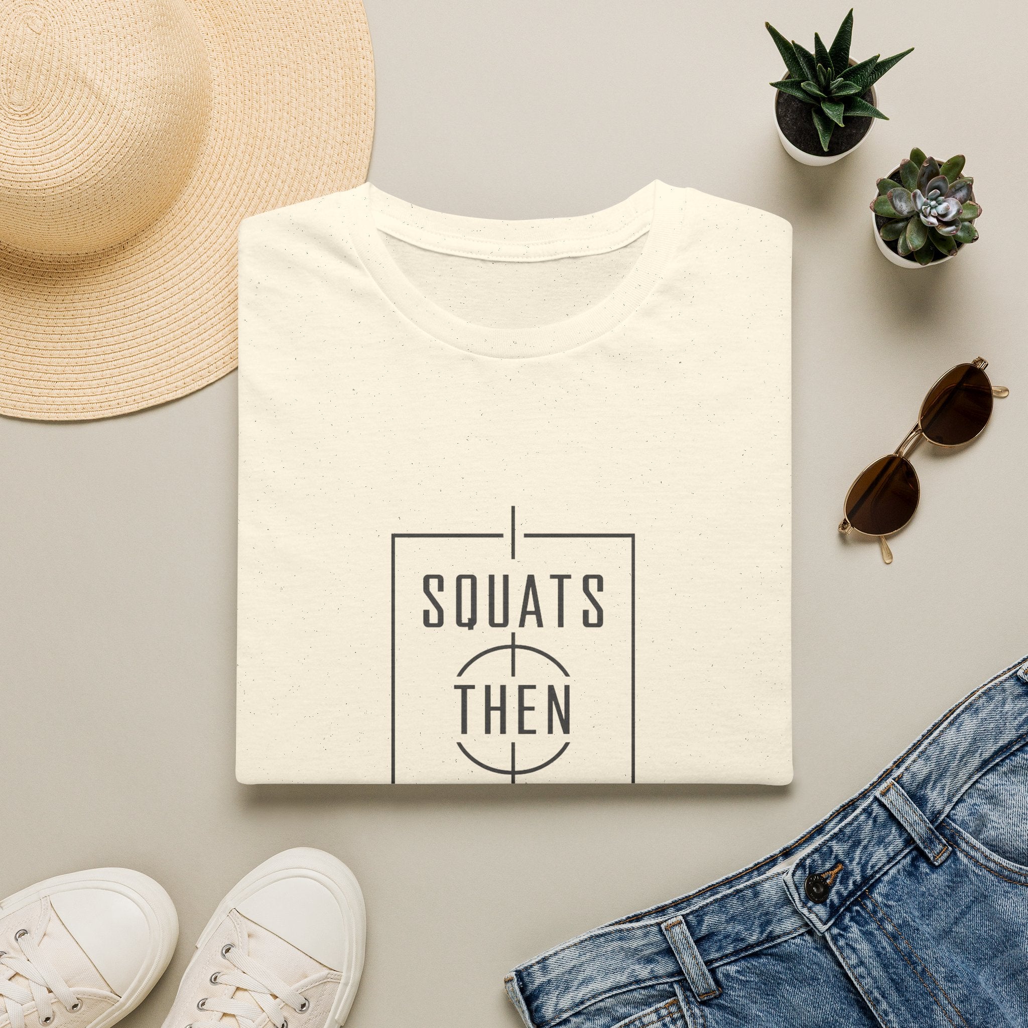 Squats Then Tacos | Premium Unisex T-Shirt | Gym Then Tacos